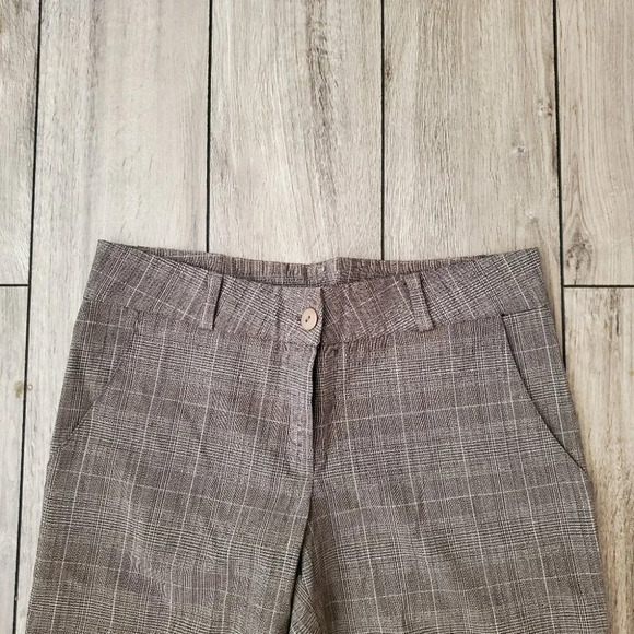 VINTAGE | Y2K 2000s Grey Beige Bermuda Trousers (Size 7/8) - Picture 2 of 5